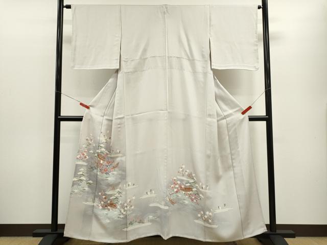 平和屋着物▽豪華色留袖 単衣 松竹梅御所車文 正絹 逸品 CABF3009ze