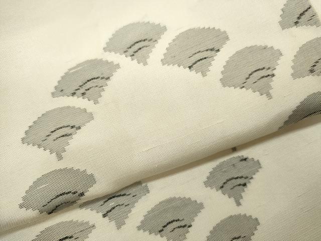 平和屋着物▽上質な紬 単衣 青海波 正絹 逸品 CABF3018ze