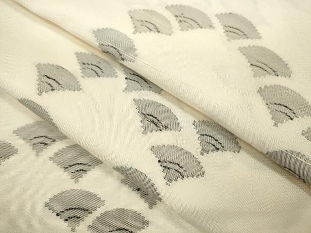 平和屋着物▽上質な紬 単衣 青海波 正絹 逸品 CABF3018ze