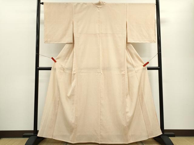 平和屋着物▽本塩沢 単衣 蚊絣 正絹 逸品 CABF3019ze