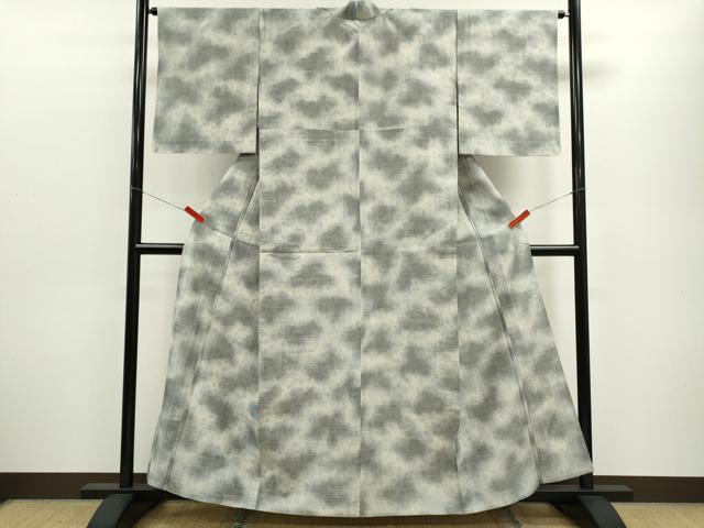 平和屋着物▽上質な紬 単衣 舞花文 正絹 逸品 未使用 CABF3050ze
