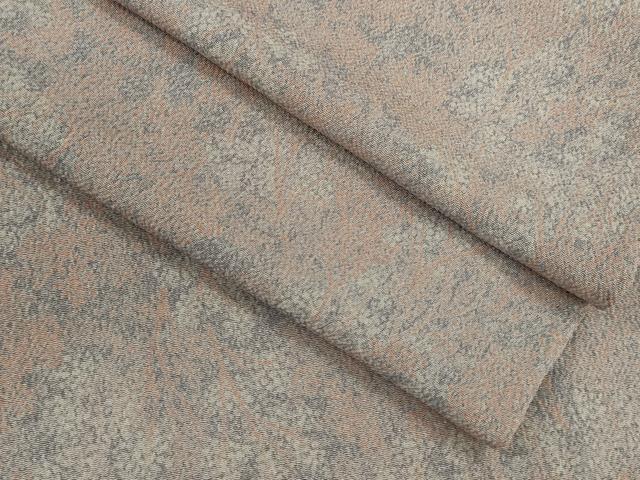 平和屋着物▽上質な小紋 単衣 樹林文 鬼しぼ縮緬 正絹 逸品 CABF3059ze