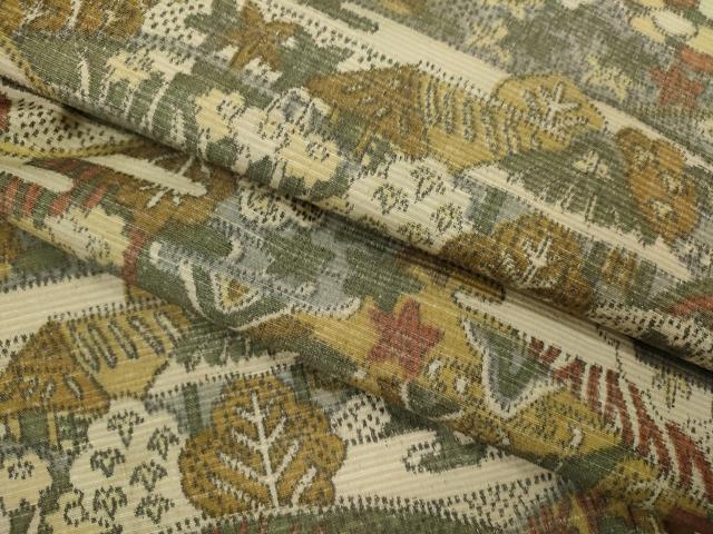 平和屋着物▽上質な紬 単衣 風景文 正絹 逸品 CABF3061ze