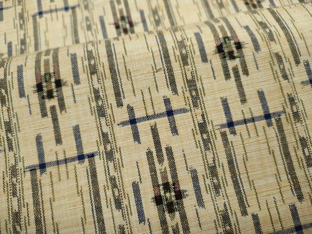 平和屋着物▽上質な紬 単衣 吉祥文 正絹 逸品 CABF3066ze