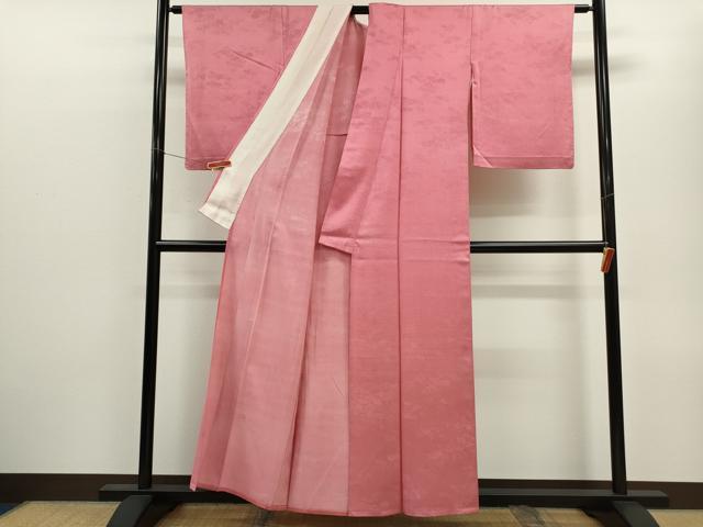 平和屋着物▽江戸小紋 単衣 行儀 草花地紋 正絹 逸品 CABF3069ze