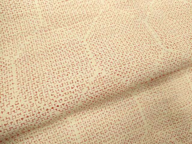 平和屋着物▽上質な紬 単衣 亀甲文様 正絹 逸品 CABF3070ze