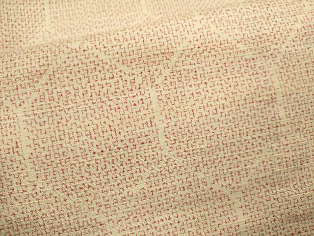 平和屋着物▽上質な紬 単衣 亀甲文様 正絹 逸品 CABF3070ze