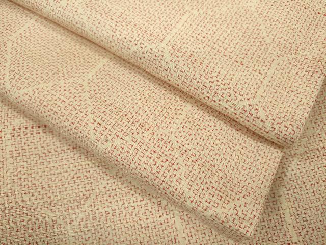 平和屋着物▽上質な紬 単衣 亀甲文様 正絹 逸品 CABF3070ze