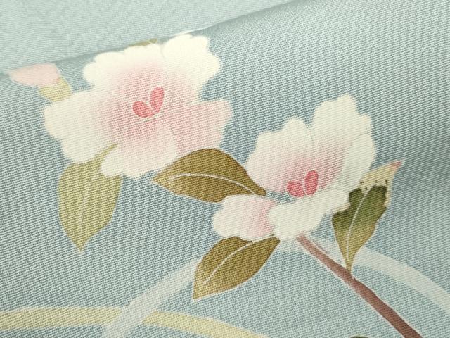 平和屋着物▽本加賀友禅作家 南克二 訪問着 単衣 枝花文 暈し染め 正絹 逸品 CABF3072ze