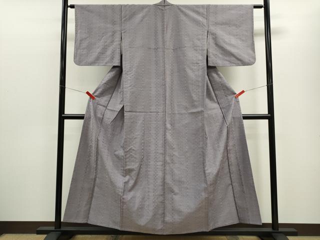 平和屋着物▽上質な紬 単衣 吉祥間道 正絹 逸品 CABF3081ze