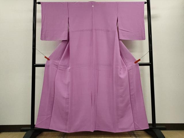 平和屋着物▽上質な色無地 単衣 菖蒲色 正絹 逸品 CABF3102ze