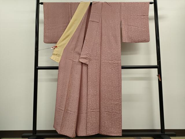 平和屋着物▽上質な小紋 単衣 唐草文 正絹 逸品 CABF3133ze