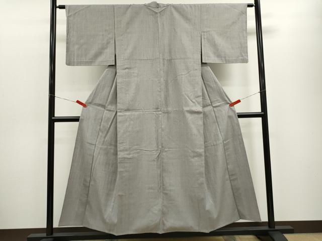 平和屋着物▽本場結城紬 重要無形文化財 単衣 霞文 正絹 逸品 CABF3144ze