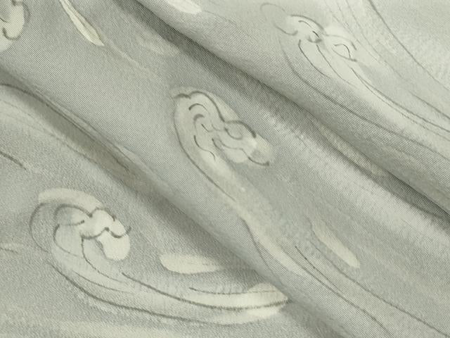 平和屋着物▽上質な小紋 単衣 手描き 墨流し文様 暈し染め 正絹 逸品 CABF3162ze