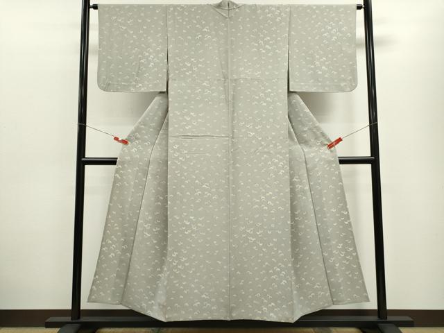 平和屋着物▽上質な小紋 単衣 万寿菊 正絹 逸品 CABF3163ze