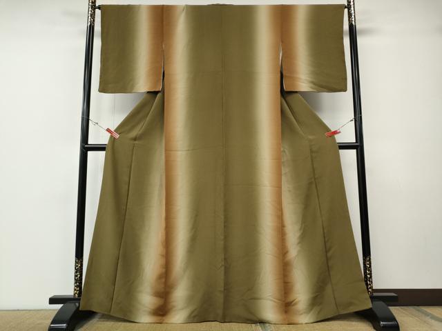 平和屋着物▼上質な小紋 霞間道 暈し染め 正絹 逸品 CABF3204ut