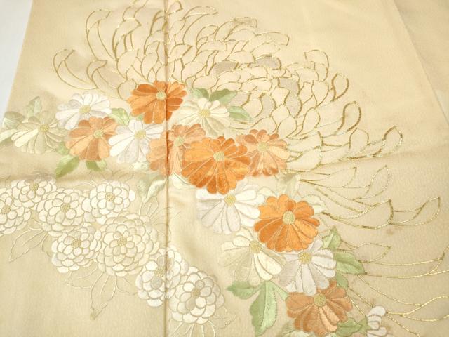 平和屋着物▼中国三大刺繍 相良刺繍 総刺繍 訪問着 駒刺繍 乱菊 舞花文 正絹 逸品 CABF3207ut