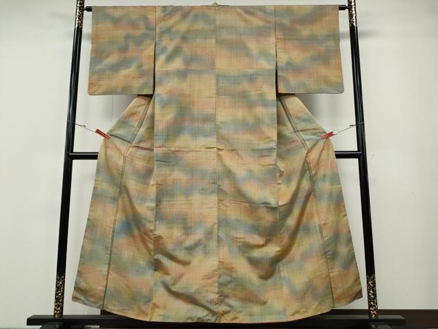 平和屋着物●上質な紬 霞文 正絹 逸品 CABF3220ut