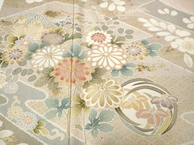 平和屋着物●訪問着 道長松皮菱花文 金彩 正絹 逸品 CABF3231ut