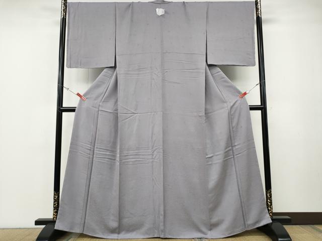 平和屋着物●上質な色無地 舞花地紋 藤色 正絹 逸品 未使用 CABF3238ut