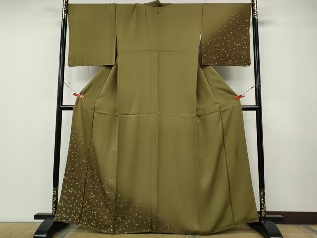 平和屋着物●染色作家 斉藤三才 訪問着 箔散らし 暈し染め 正絹 逸品 CABF3266ut