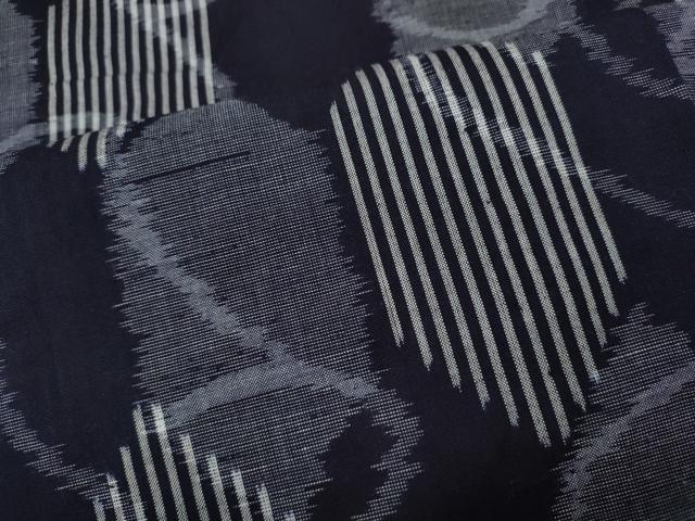 平和屋着物●久留米絣 単衣 亀甲蔦文 綿 逸品 CABF3273ut
