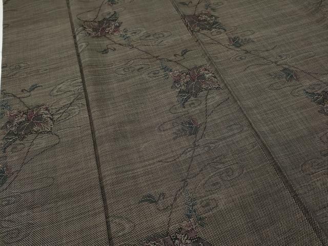 平和屋着物●本場大島紬 9マルキ 流水枝花文 正絹 逸品 CABF3274ut