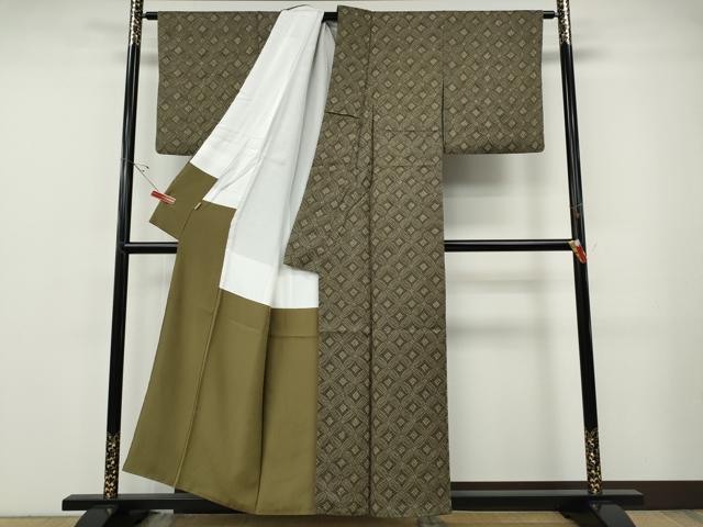 平和屋着物●上質な小紋 総絞り 七宝花文 ますいわ屋扱い 正絹 逸品 CABF3277ut