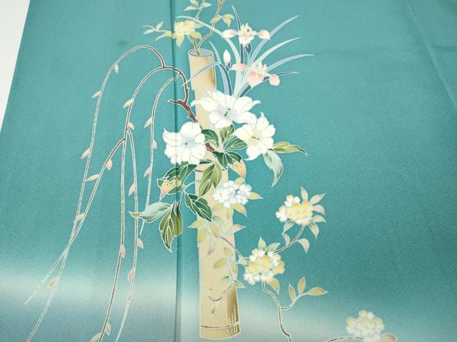 平和屋着物●訪問着 友禅 枝花文 暈し染め 正絹 逸品 CABF3295ut