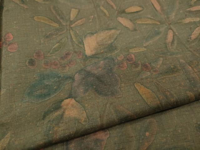 平和屋着物●訪問着 本場染大島紬 手描き 南天文 正絹 逸品 CABF3309ut