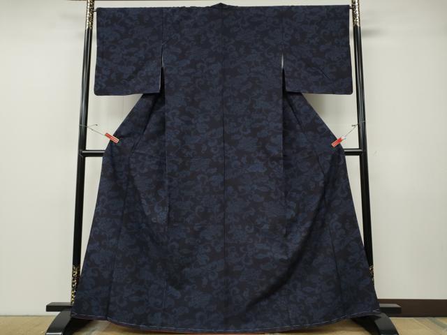 平和屋着物●結城紬 枝花文 正絹 逸品 未使用 CABF3318ut