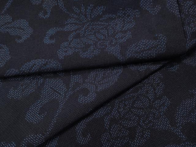 平和屋着物●結城紬 枝花文 正絹 逸品 未使用 CABF3318ut