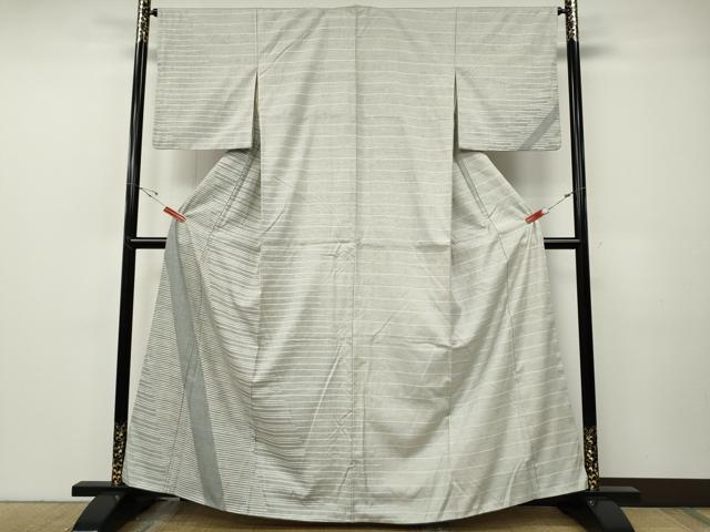 平和屋着物●訪問着 紬地 吉祥横段文 正絹 逸品 CABF3320ut