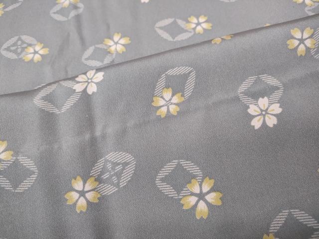 平和屋着物●長襦袢 無双仕立て 七宝桜文 正絹 逸品 CABF3323ut