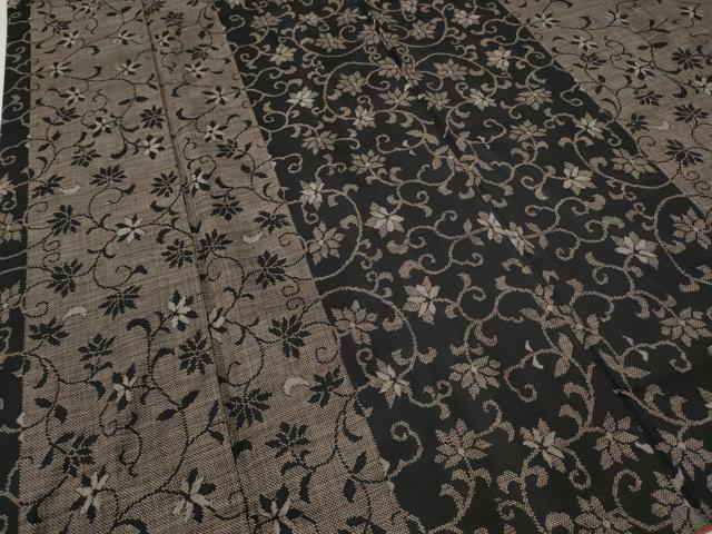 平和屋着物●本場大島紬 9マルキ 花唐草文 正絹 逸品 CABF3332ut