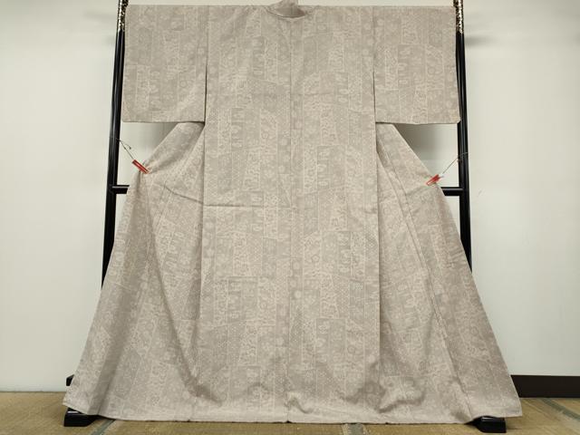 平和屋着物●本塩沢 吉祥花文 ロング丈 正絹 逸品 CABF3342ut