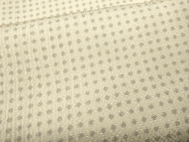平和屋着物●上質な小紋 丸文 鬼しぼ縮緬 正絹 逸品 CABF3346ut