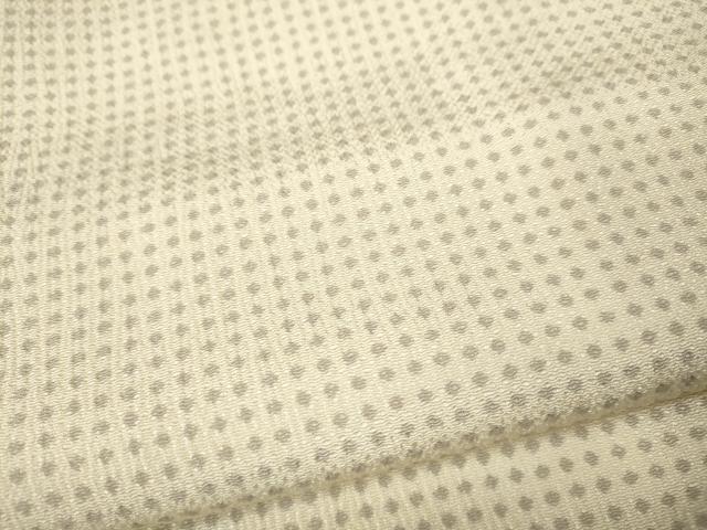 平和屋着物●上質な小紋 丸文 鬼しぼ縮緬 正絹 逸品 CABF3346ut