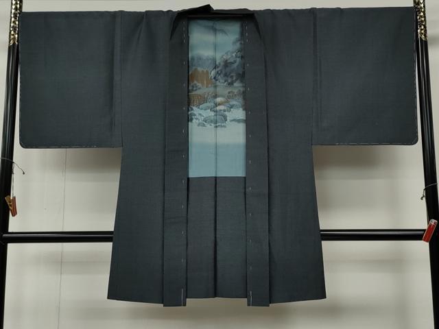 平和屋着物●男性 本場大島紬 アンサンブル 亀甲柄 正絹 逸品 未使用 CABF3353ut