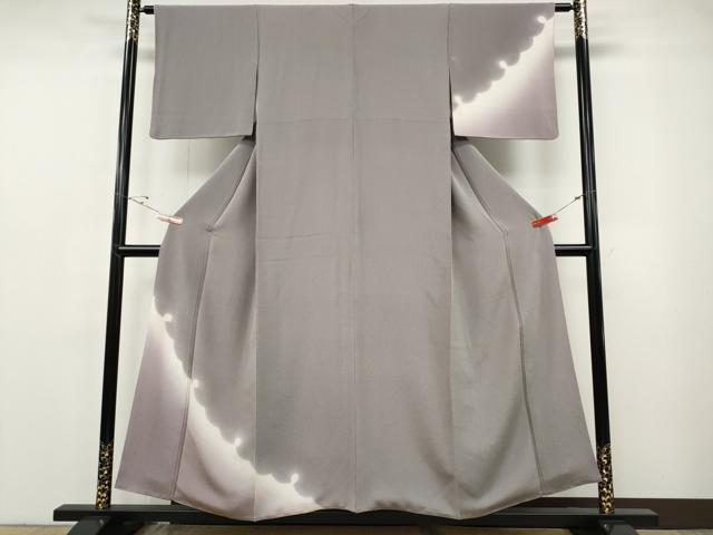 平和屋着物●訪問着 雪輪文 暈し染め 鬼しぼ縮緬 正絹 逸品 未使用 CABF3366ut