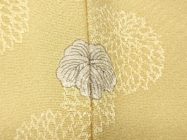 平和屋着物●上質な色無地 菊地紋 蜂蜜色 正絹 逸品 未使用 CABF3383ut