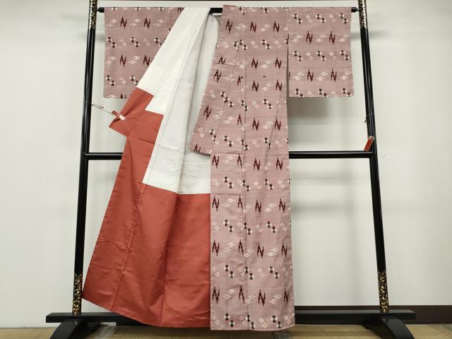 平和屋着物●本場琉球絣 正絹 逸品 未使用 CABF3414ut