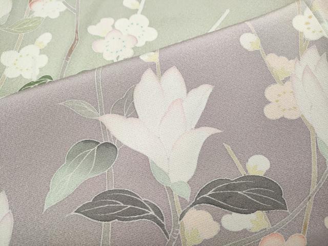 平和屋着物●訪問着 友禅 枝花文 暈し染め 正絹 逸品 CABF3416ut