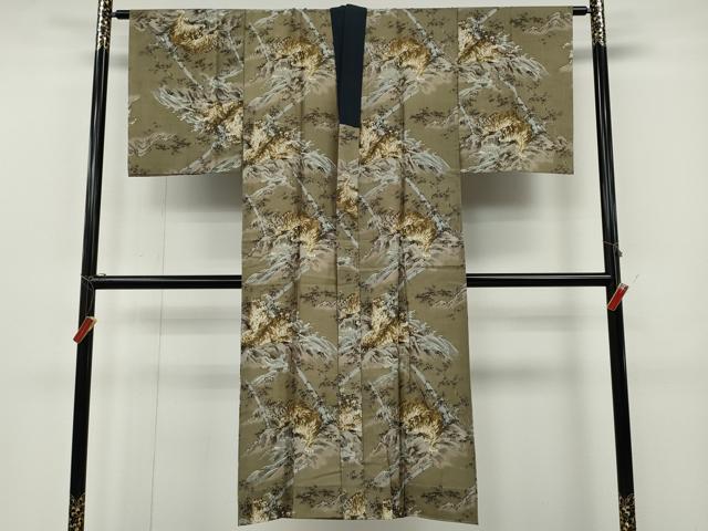 平和屋着物●男性 本場大島紬 アンサンブル 長襦袢セット 吉祥文 正絹 逸品 CABF3440ut