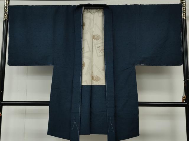平和屋着物●男性 紬 髭紬 羽織セット 霞文 正絹 逸品 CABF3448ut