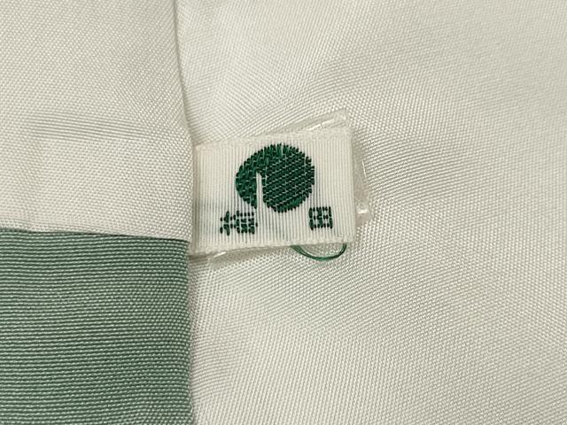 平和屋着物●上質な色無地 霞地紋 錆青磁色 大丸扱い 正絹 逸品 CABF3454ut