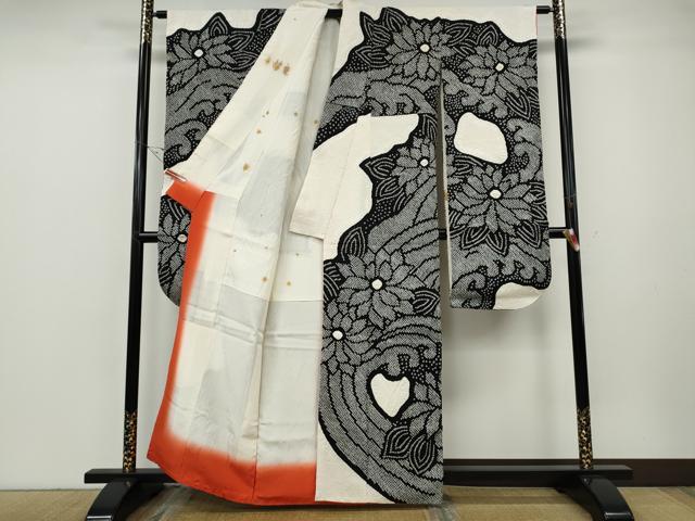平和屋着物●豪華振袖 総絞り 草花文 正絹 逸品 CABF3472ut