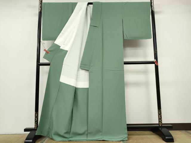 平和屋着物●上質な色無地 薄青色 正絹 逸品 CABF3482ut