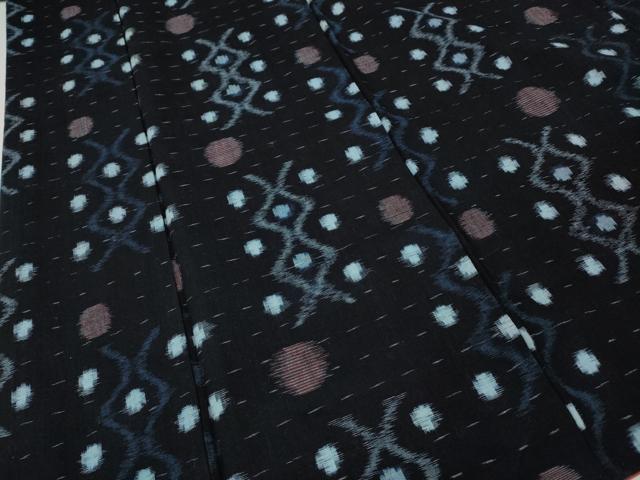 平和屋着物●久留米絣 立涌丸文 綿 逸品 CABF3510ut