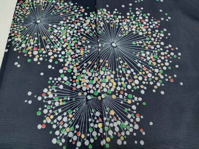 平和屋着物*夏物 訪問着 絽 花火 金彩 洗える着物 CABF3555ut